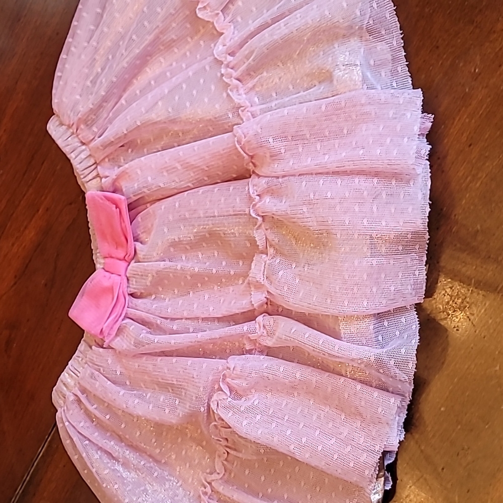 pink tuille & pink lamé skirt